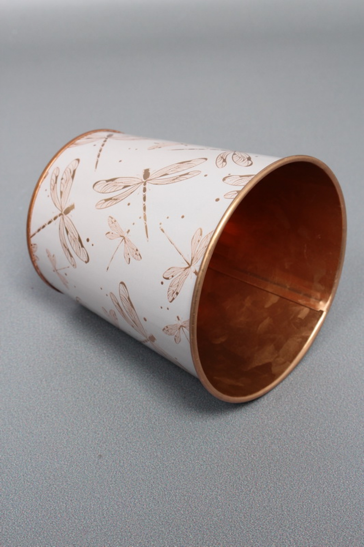 Декоративное кашпо "Золотая стрекоза " D9.8XH10CM B:D7.6CM, металл  8049М