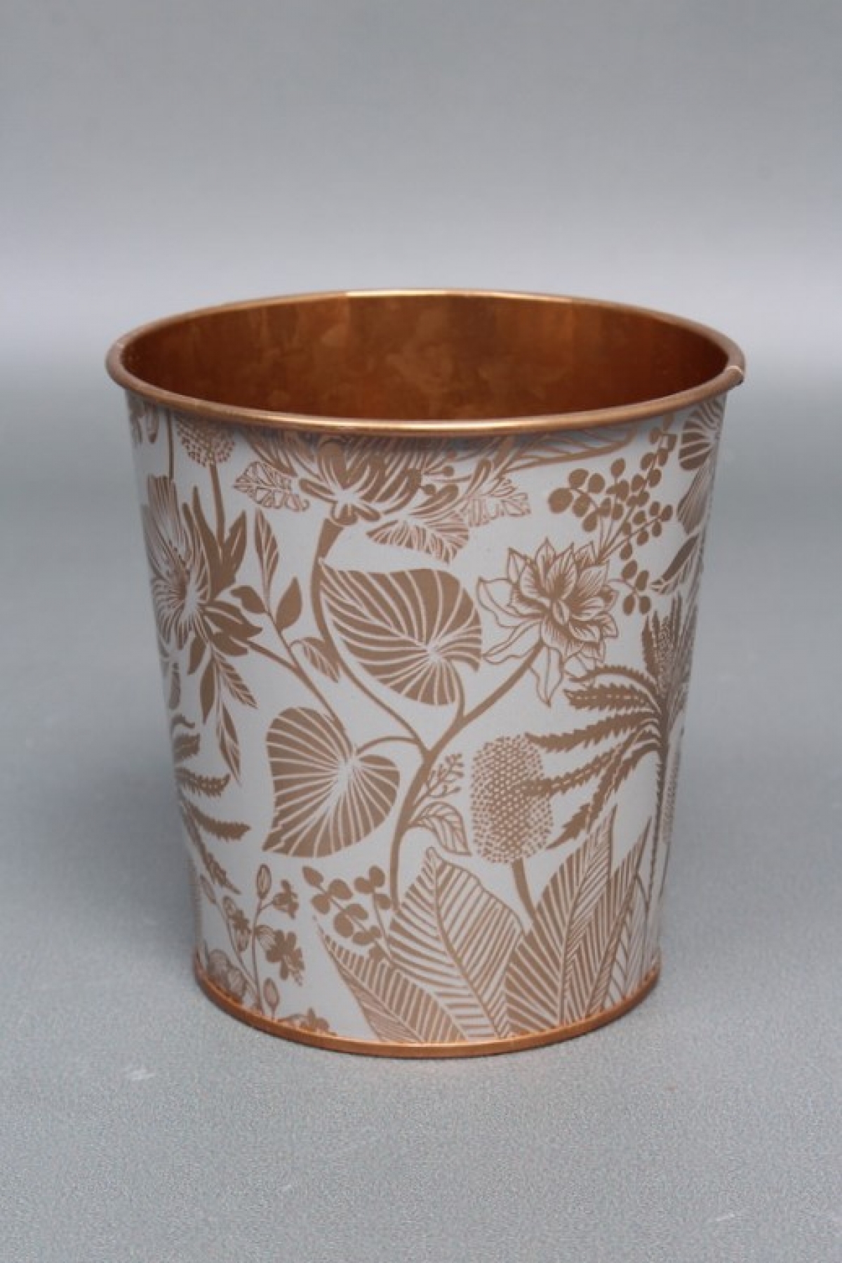 Декоративное кашпо "Золотые листья " D9.8XH10CM B:D7.6CM, металл  8056М