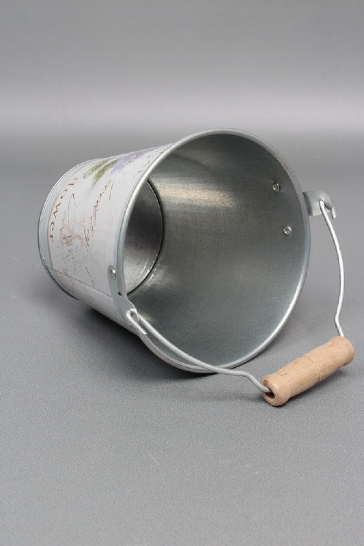 Декоративное кашпо-ведерко "Цветок гортензии" D12X14,5xH13CM/22см, металл  8285М