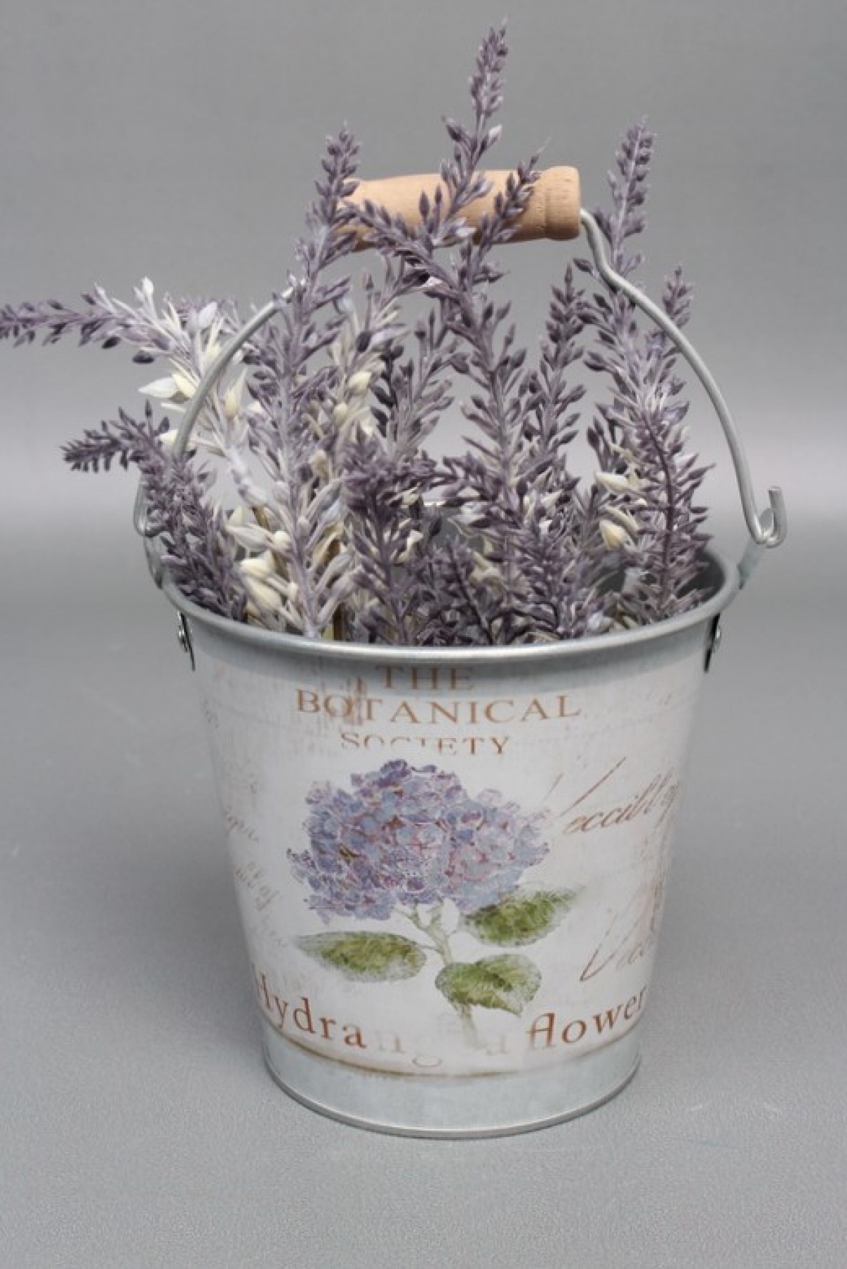 Декоративное кашпо-ведерко "Цветок гортензии" D12X14,5xH13CM/22см, металл  8285М