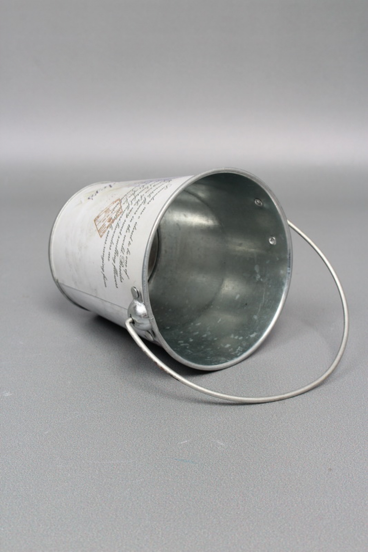 Декоративное кашпо-ведерко "Лаванда" D11.5/9.8XH10/16.5CM B7.5 см, металл  3361М