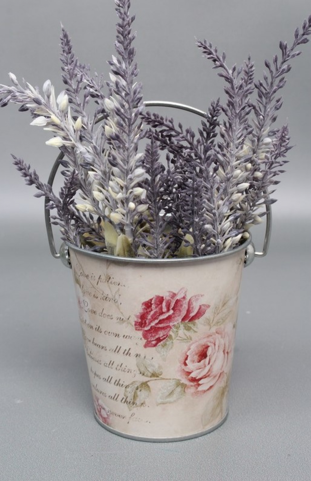 Декоративное кашпо-ведерко "Любовные письма" D11.5/9.8XH10/16.5CM B7.5 (матовый финиш), металл9978