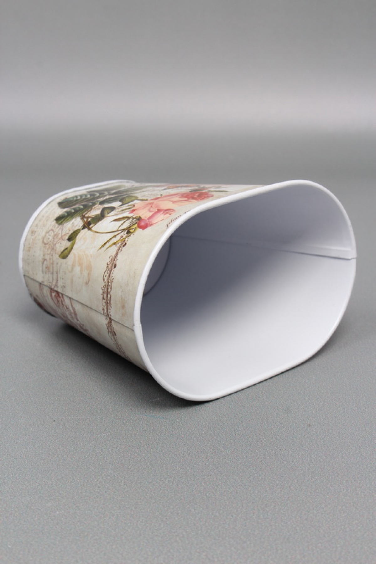 Декоративное овальное кашпо "Изысканность" 12.5X8XH11 см. металл 8929М