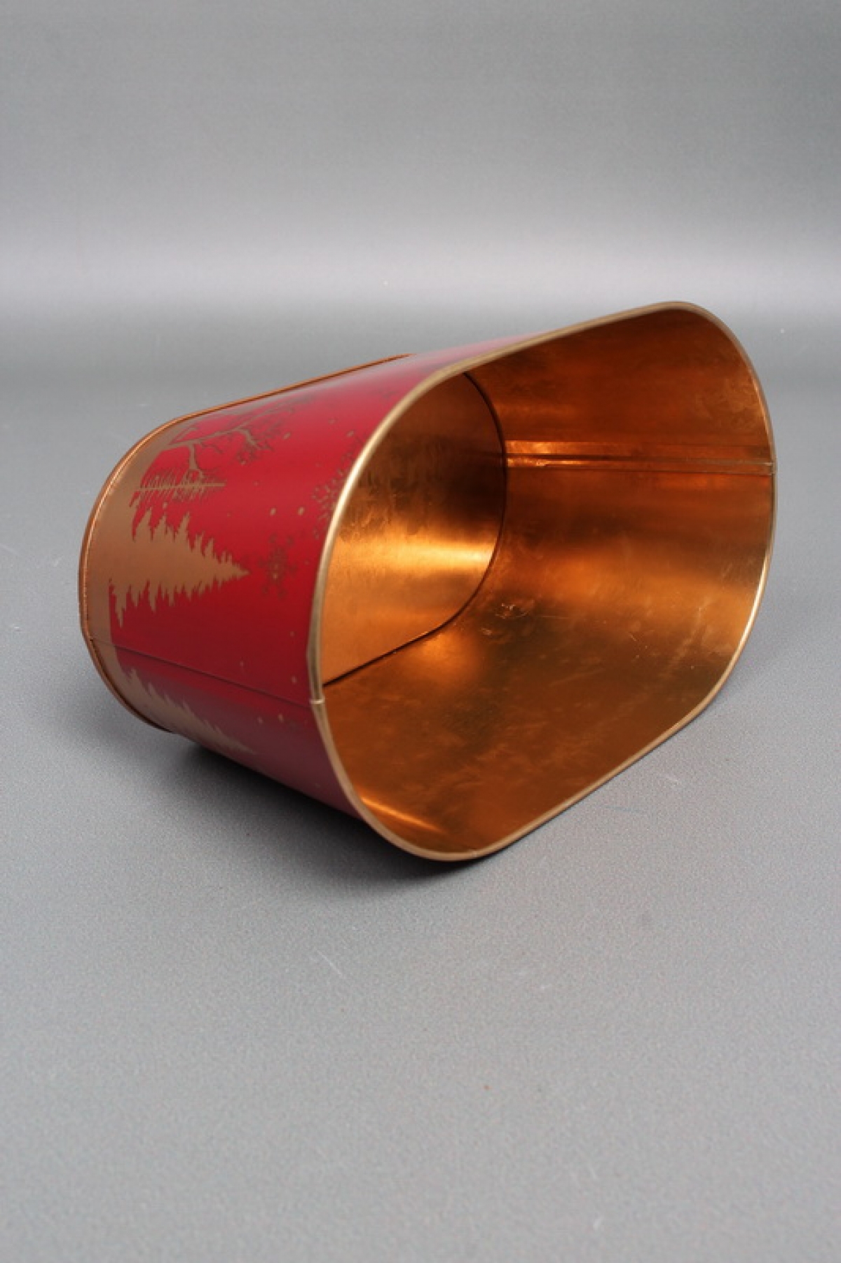 Декоративное овальное кашпо "Время чудес" 19.5X11.5XH9CM 16.5X8.5 см. металл 0844М