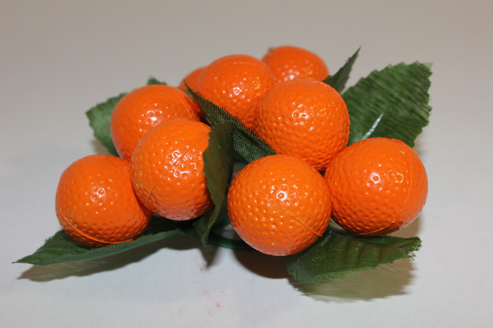 искусственные фрукты - апельсин декоративный декоративные искусственные фрукты - апельсин на кольце 992