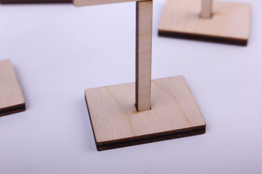 деревянная заготовка - минидорожные знаки на подставках, фанера 4мм	 302061