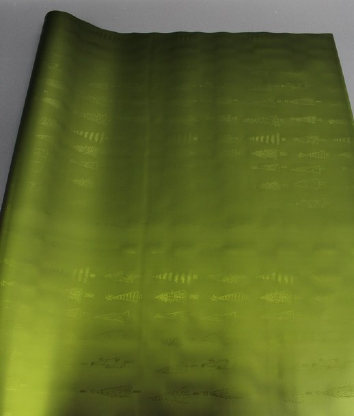 Флористическая пленка, металлическая Новогодняя, 40 мкр, 58 см х 10 м, зеленый 3968М