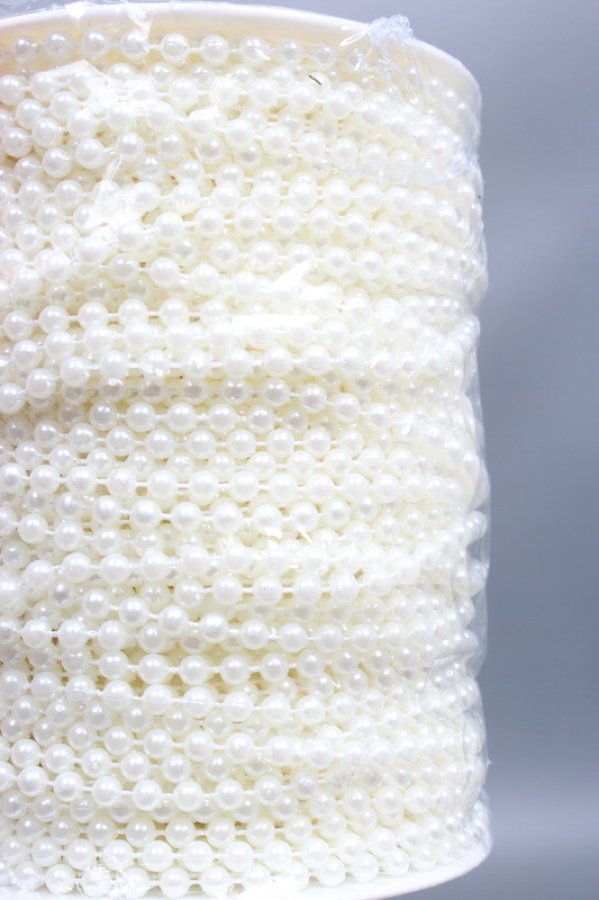 Жемчужная нить на катушке, 4 мм * 50 м., белый  4255М