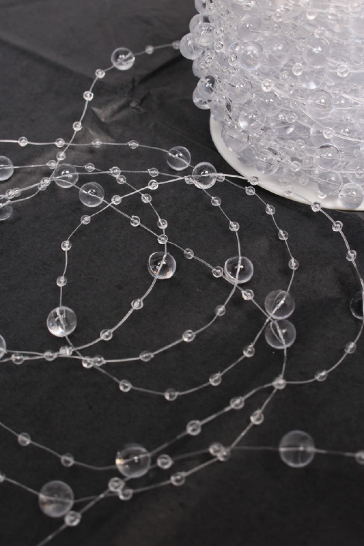 Жемчужная нить на катушке, 3+8 мм * 60 м, прозрачный  4224М