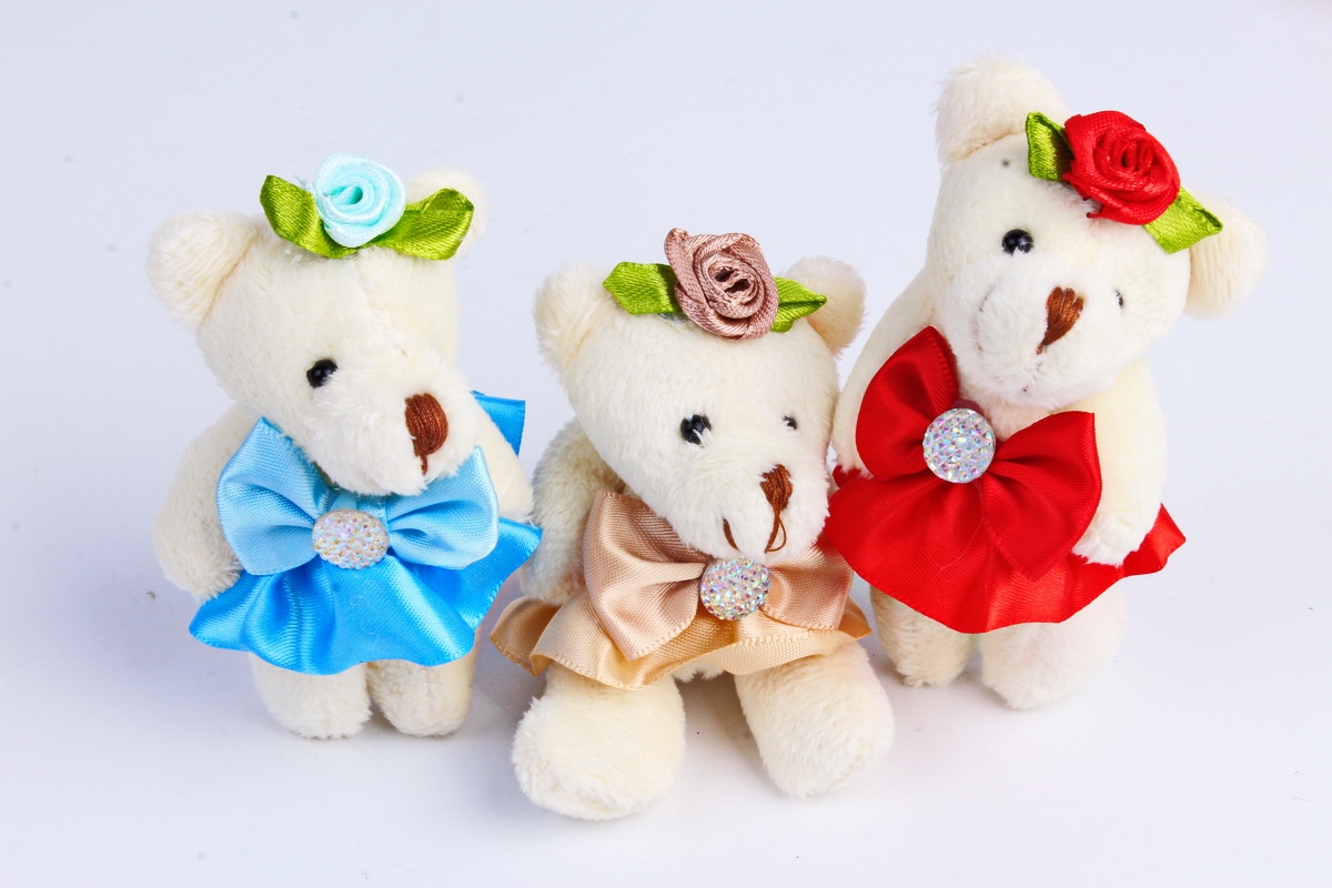 Игрушка для букета (Г) - Мишки-20, микс, 11*8см, арт. 55-Q (3шт/уп)