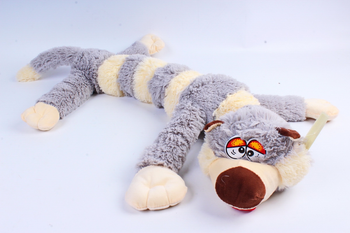 Игрушка мягкая - (Г) Кот длинный полосатый серый 80/100см, арт.070822, цена  610,5 руб., артикул 265766-3