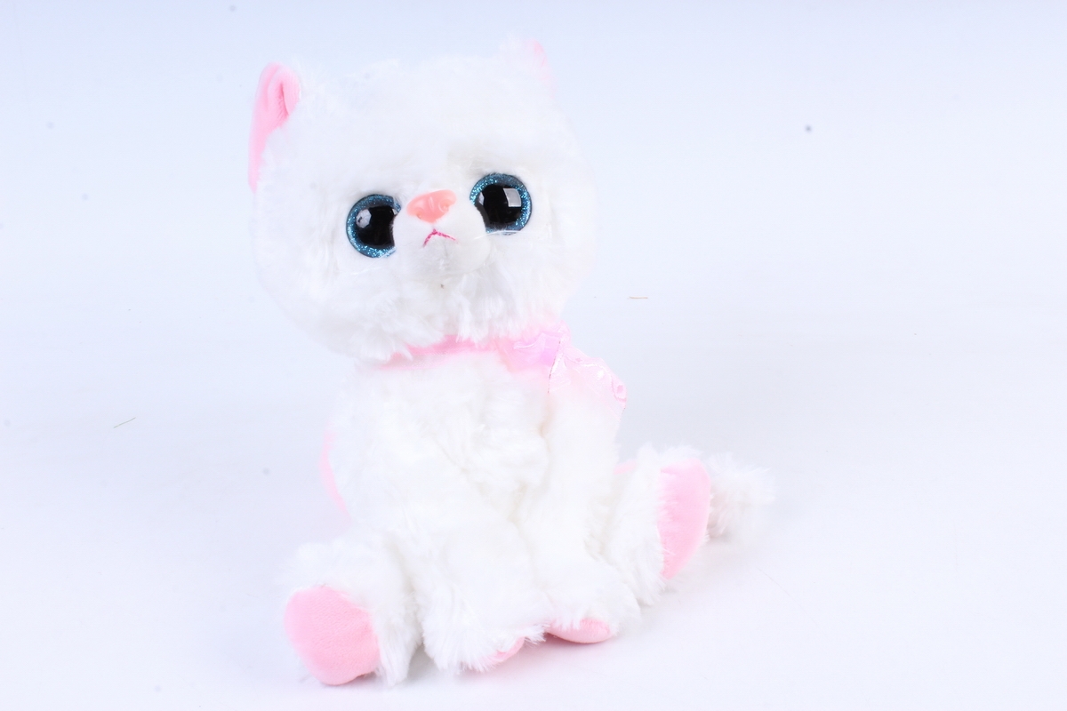 Игрушка мягкая - Кошка с большим хвостом белая  М-3014/23