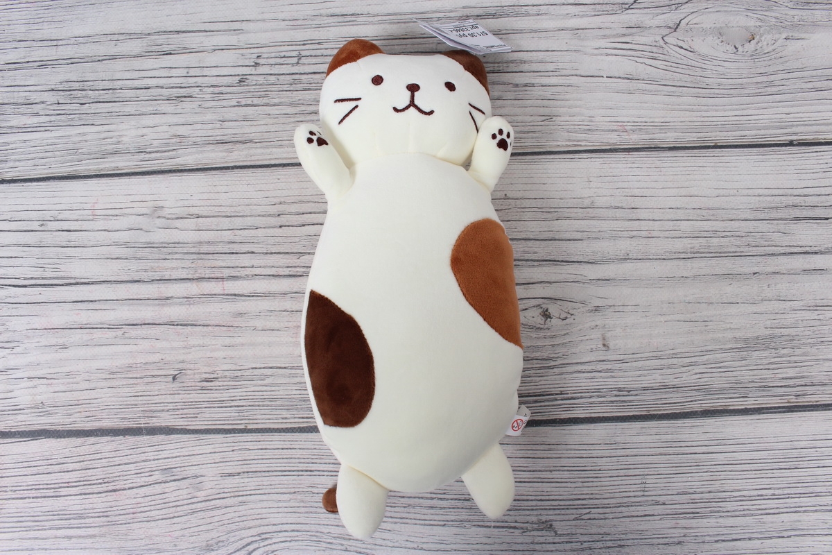 Игрушка мягкая - Кот подушка релакс 26см шампань