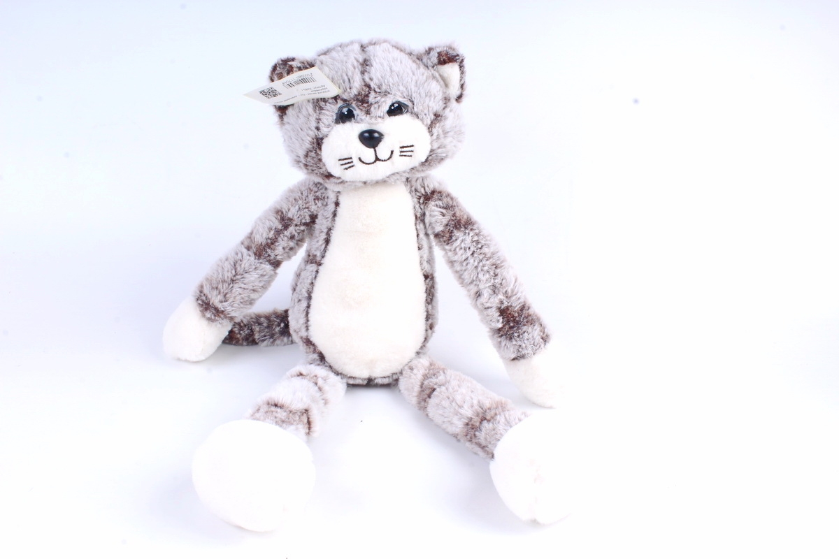 Игрушка мягкая - Кот с длинными ногами коричневый