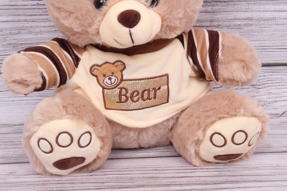 Игрушка мягкая - Мишка в кофте 30см бежевый 9003-30