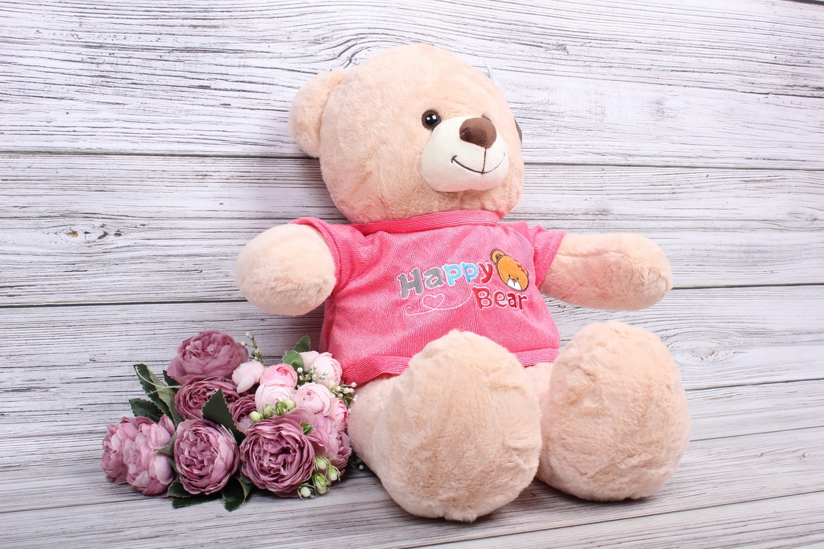 Игрушка мягкая - Мишка в кофте 40см кремовый