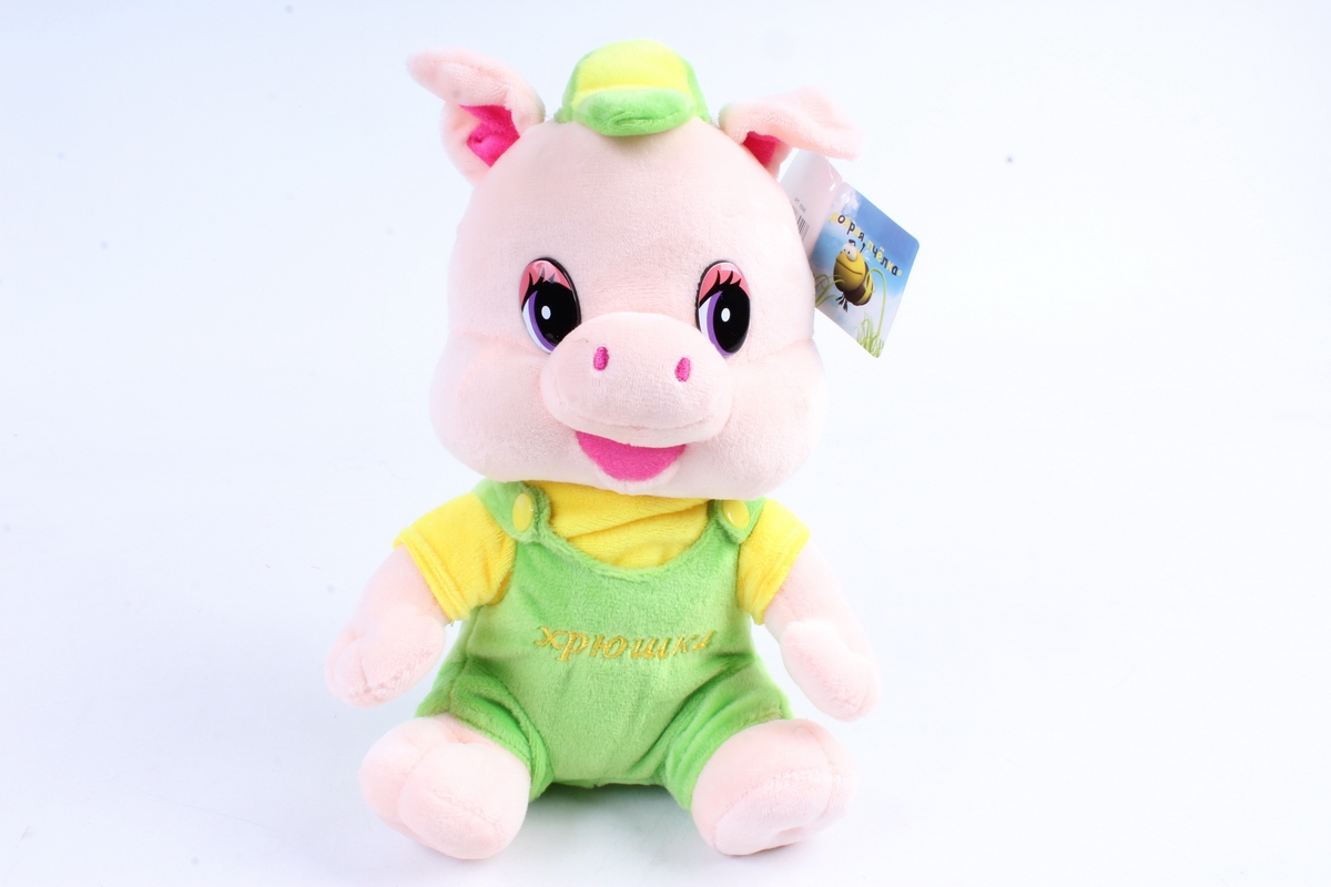 Игрушка мягкая Хрюшка музыкальная мальчик 25см  АГ-83040/25