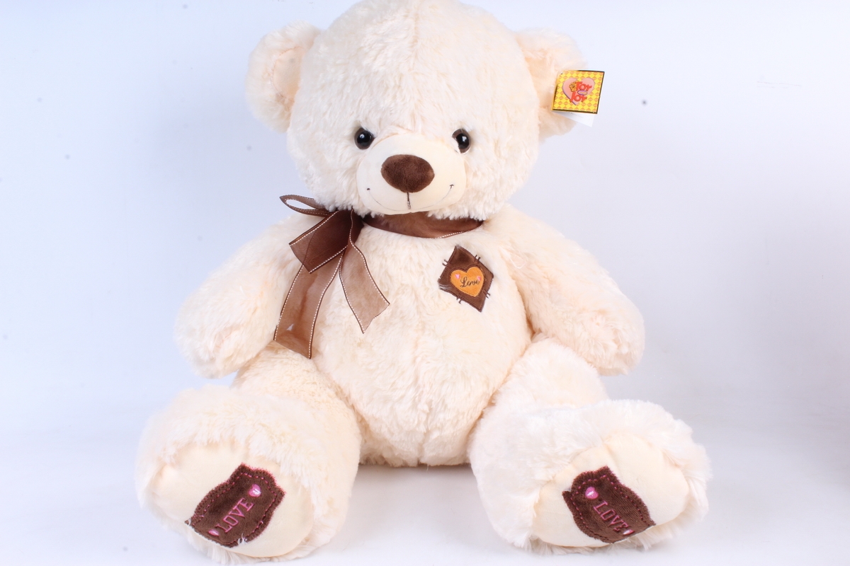 Игрушка мягкая Медведь с бантом шампань 50см  М-2001/50