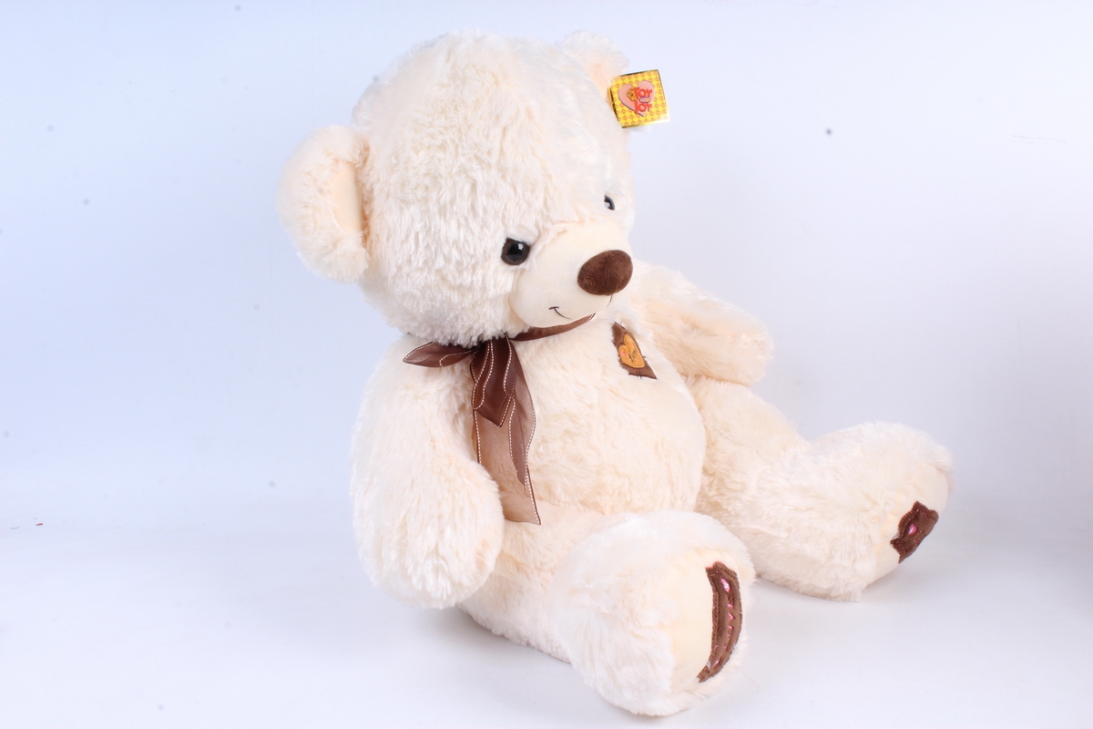 Игрушка мягкая Медведь с бантом шампань 50см  М-2001/50