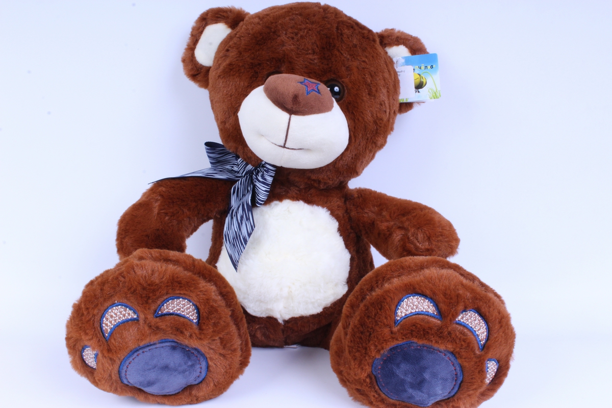 игрушка мягкая мишка коричневый с большими лапами  32см  1532/32