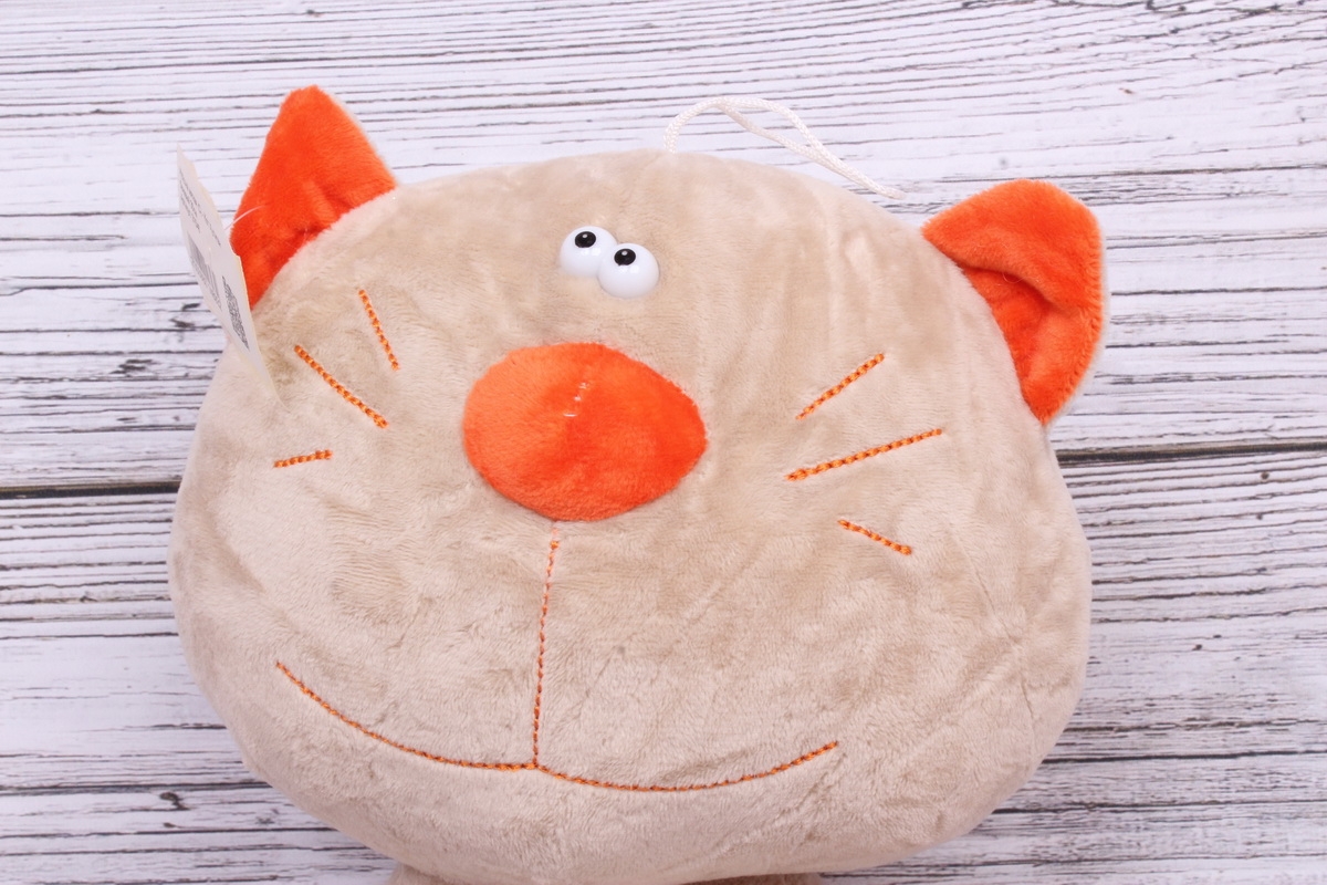 Игрушка мягкая (С) - Кот Хулиган бежевый 35см