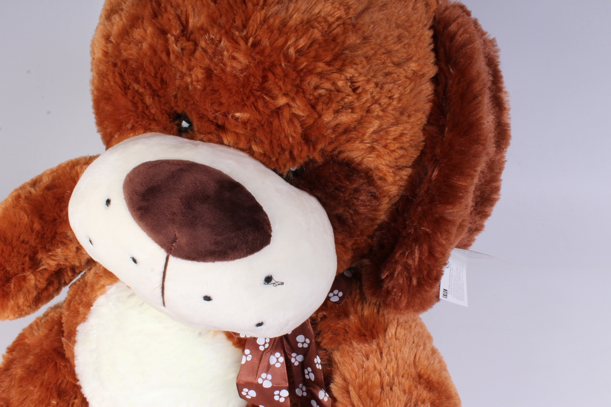 игрушка мягкая собака коричневая 55 см м-1156/55