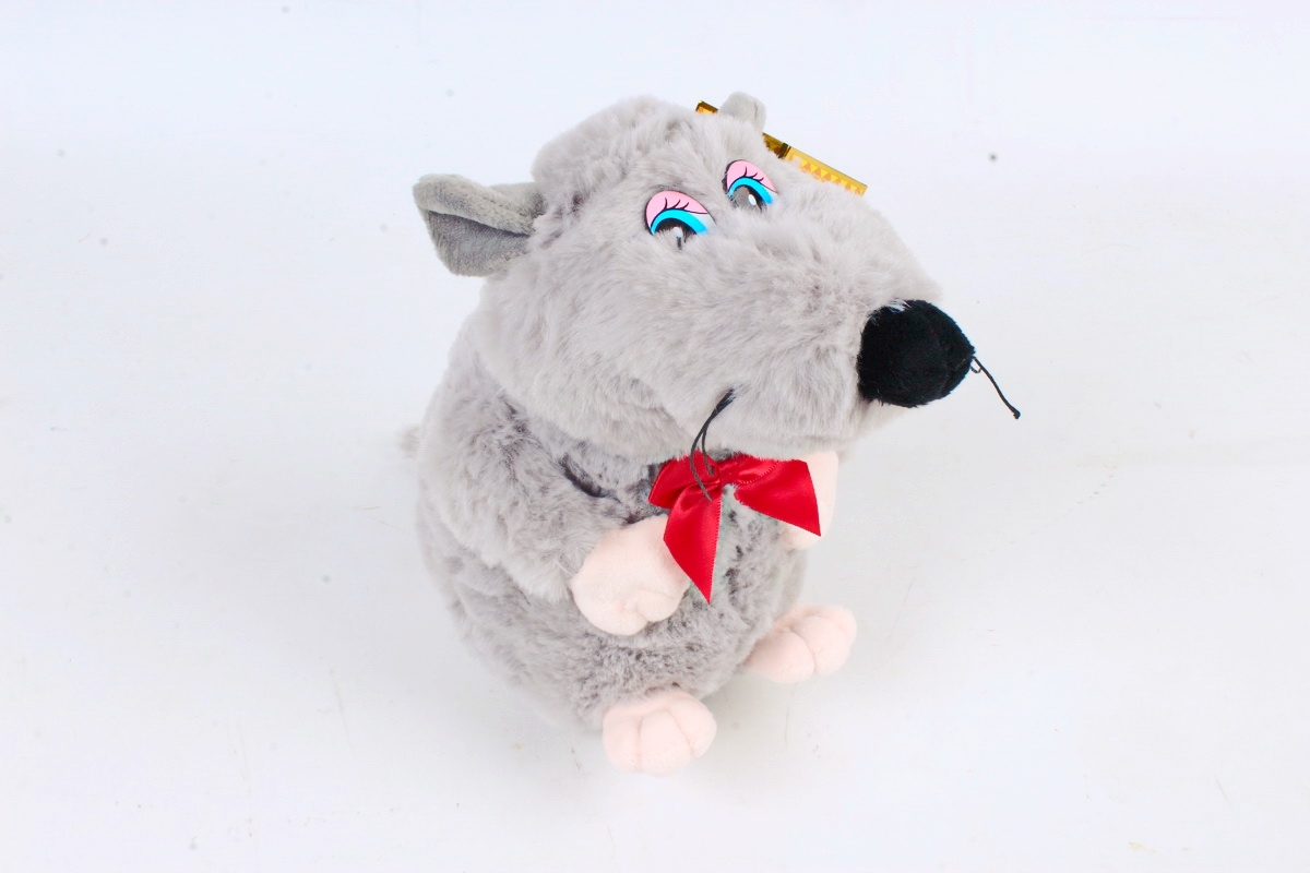 Игрушка мягкая-Мышь копилка серая Д-2188/20