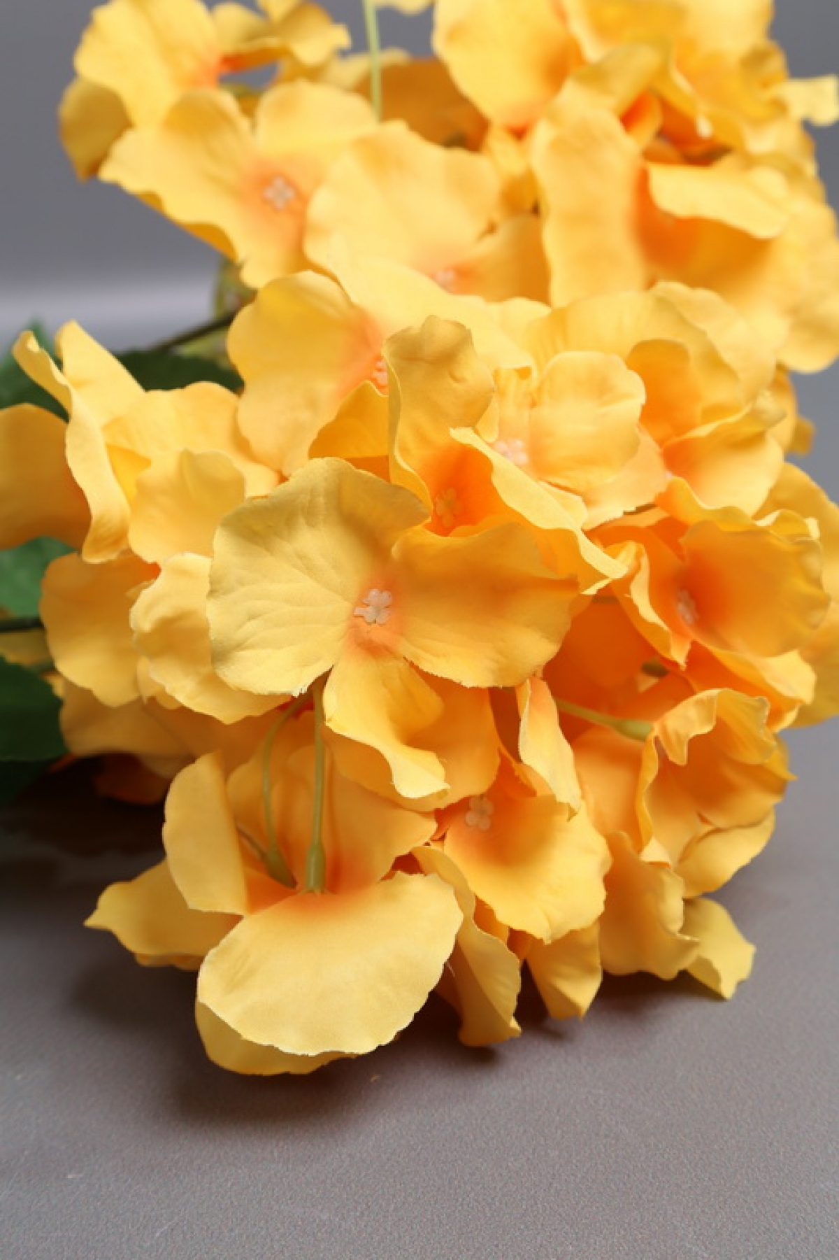 Искусственное растение - Гортензия 5 веток 45 см желтая