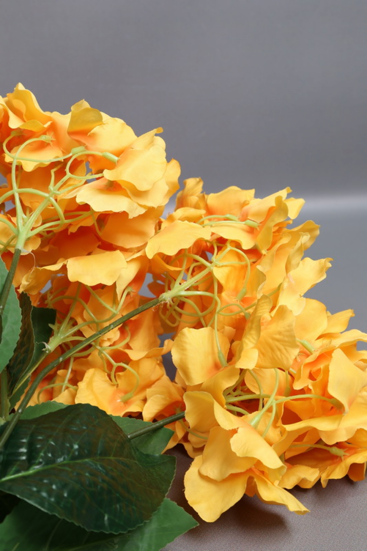 Искусственное растение - Гортензия 5 веток 45 см желтая