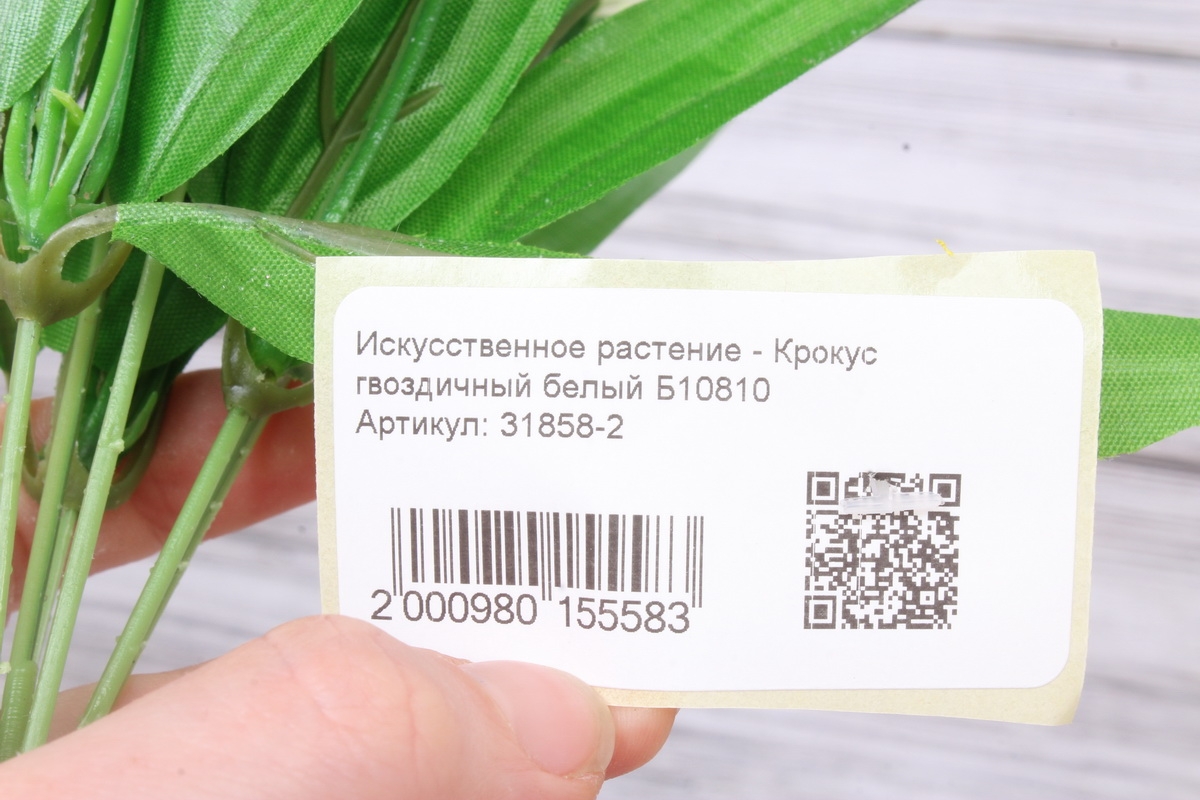 Искусственное растение - Крокус гвоздичный белый Б10810