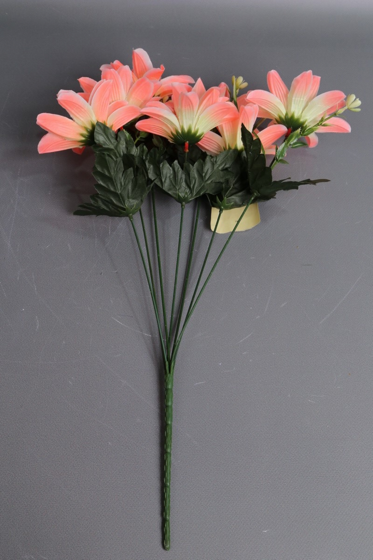 Искусственное растение - Лотос с золотом 45 см бело-розовый