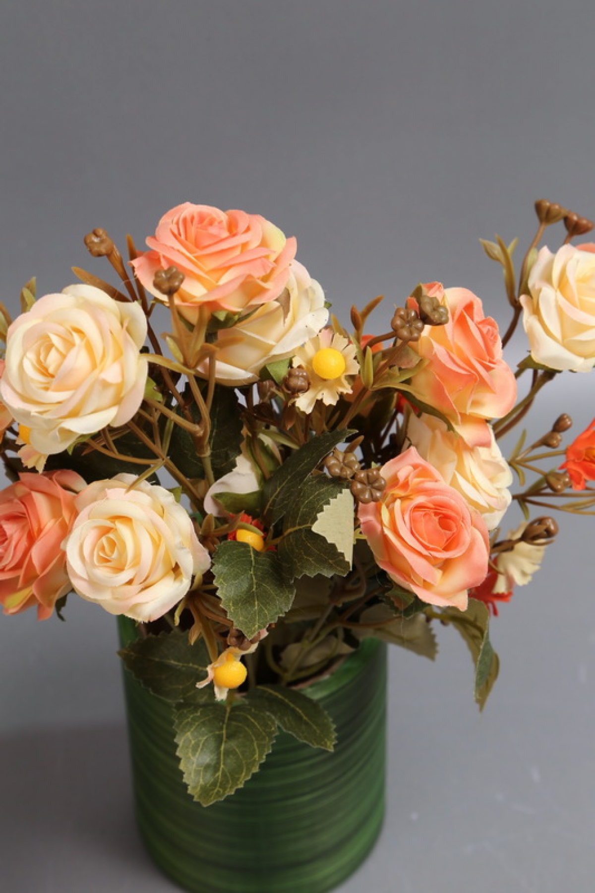 Искусственное растение - Розы дизайн персик 40 см