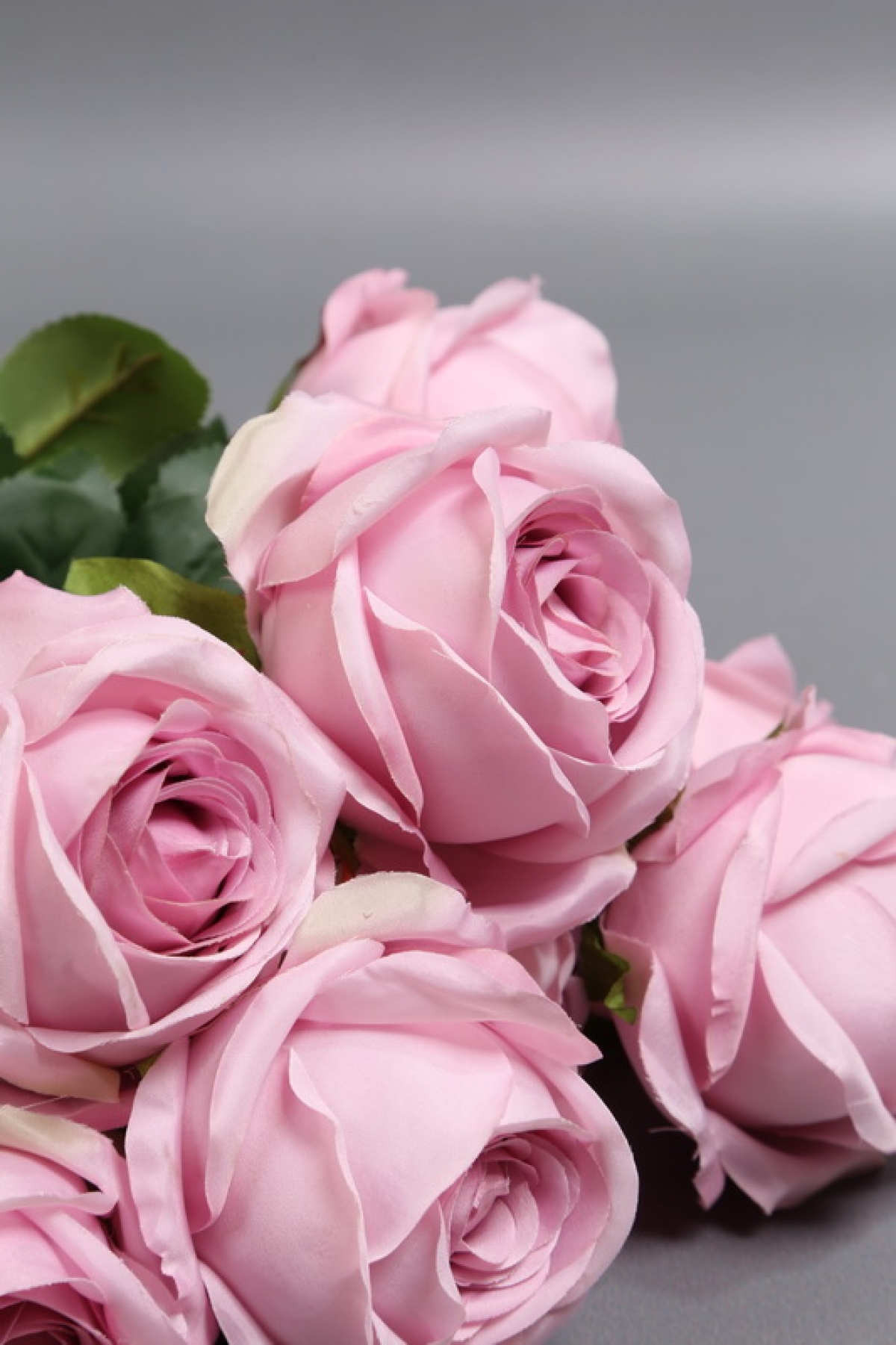 Искусственное растение - Розы Нежность 9 голов лиловые 42 см