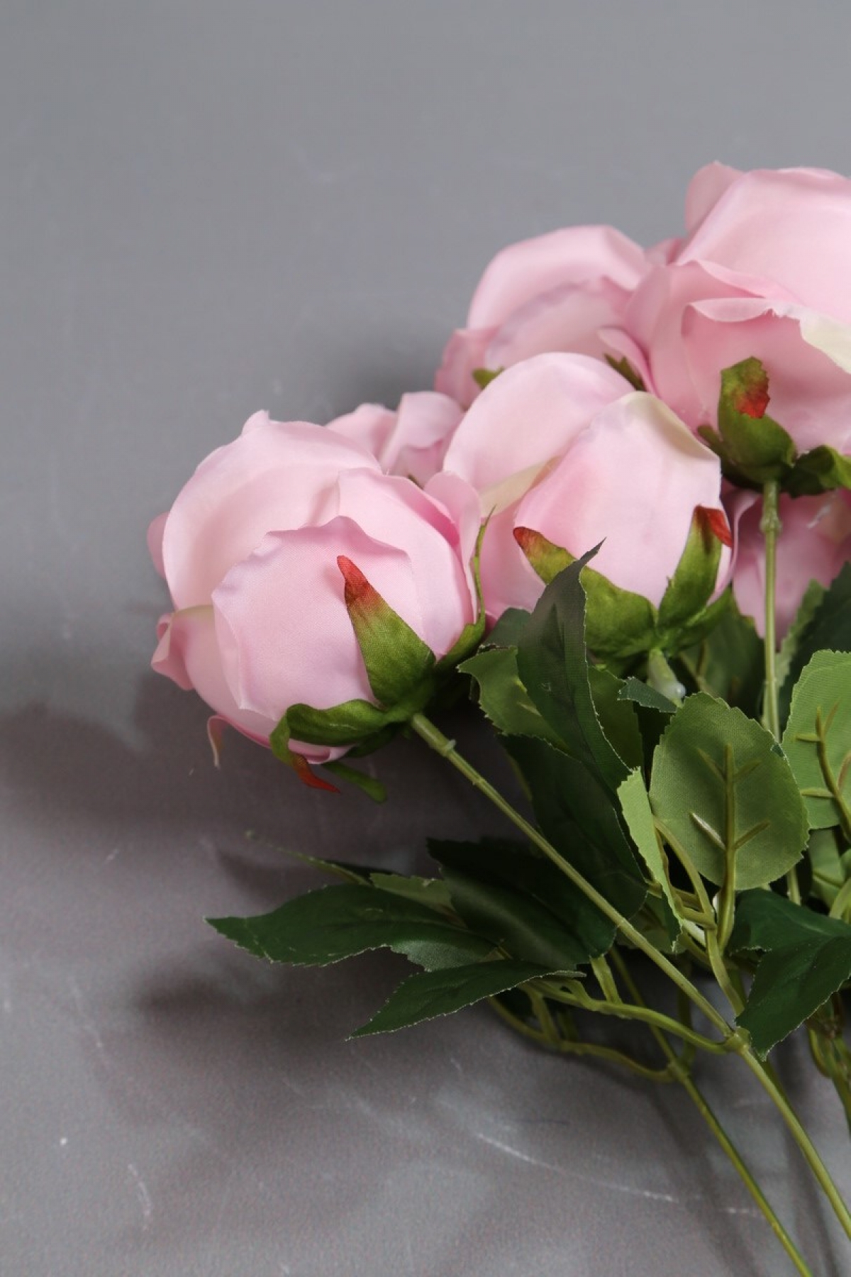 Искусственное растение - Розы Нежность 9 голов лиловые 42 см