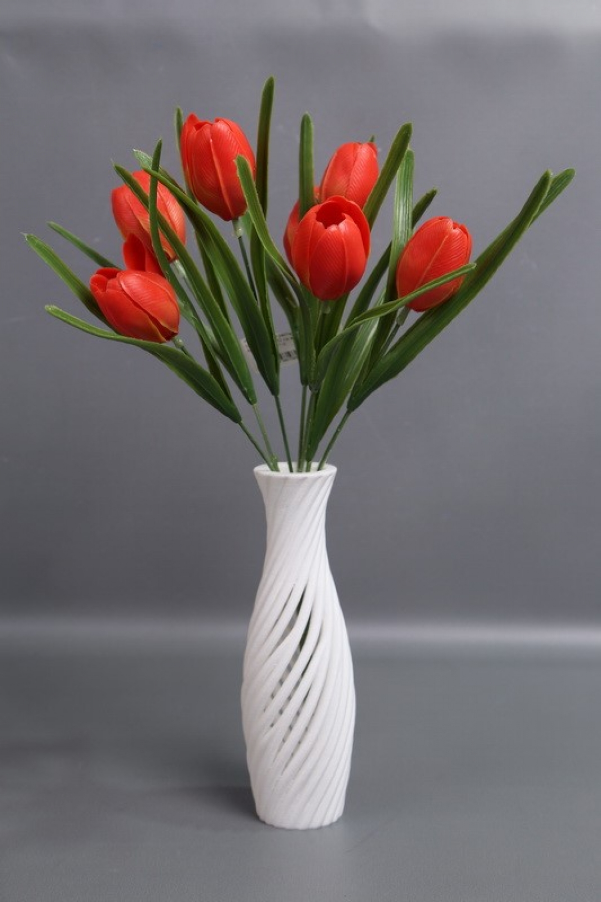 Искусственное растение - Тюльпаны силиконовые 32 см алый