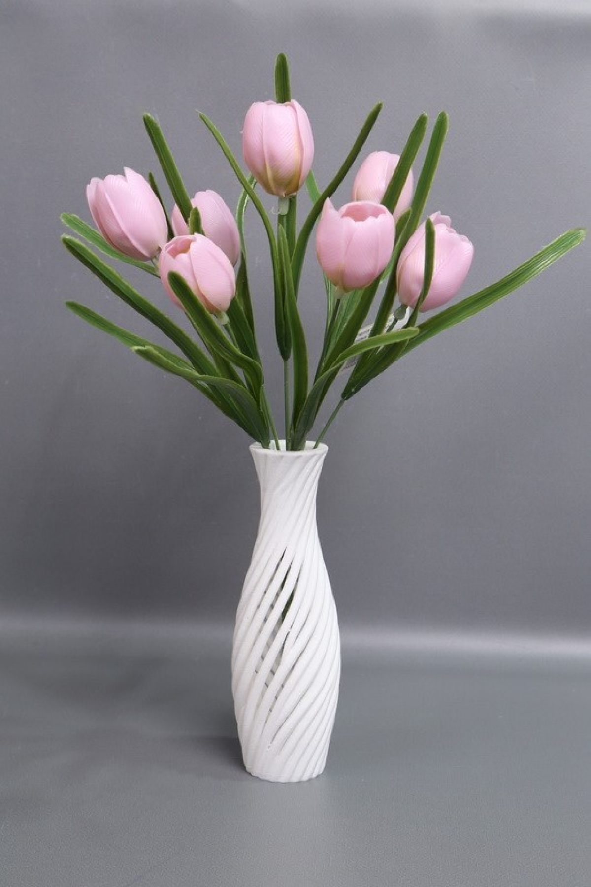 Искусственное растение - Тюльпаны силиконовые 32 см розовый
