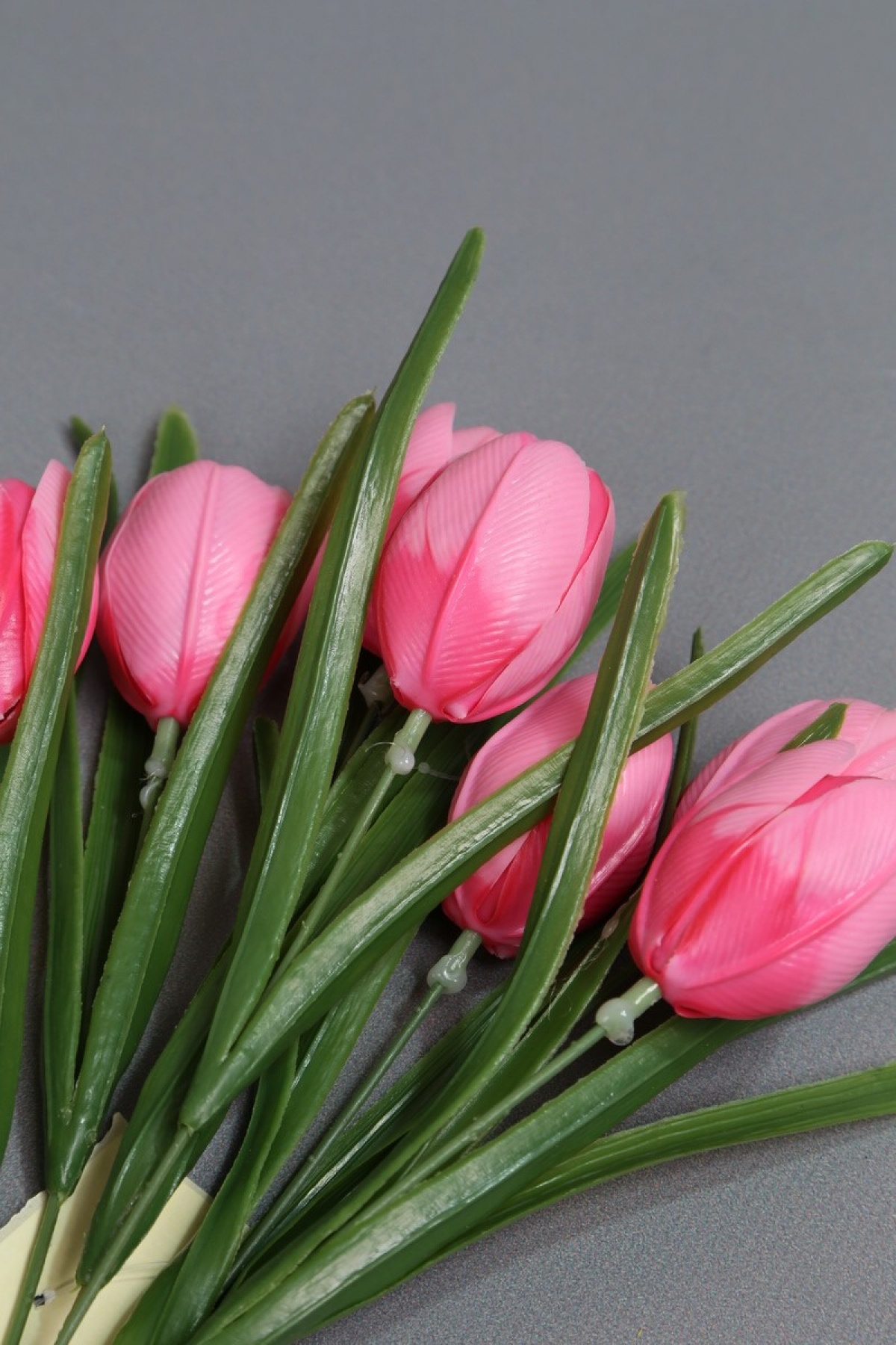 Искусственное растение - Тюльпаны силиконовые 32 см ярко розовый