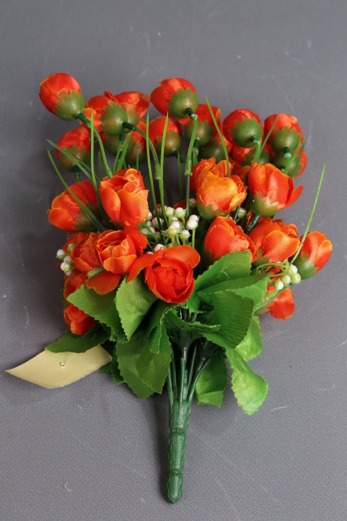 Искусственное растение -  Ранункулюс пышный 25 см оранжевый