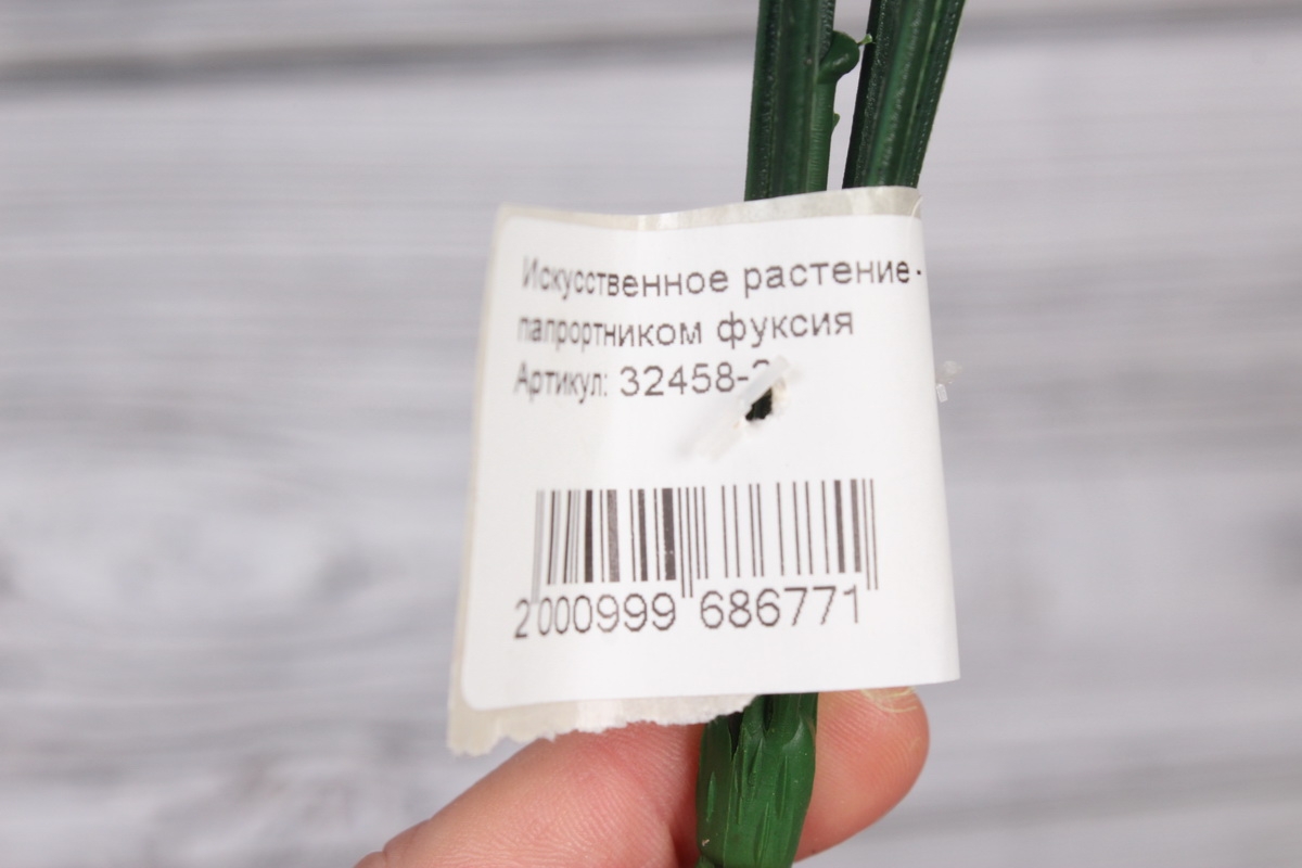 Искусственное растение -  Росянка с папрортником фуксия