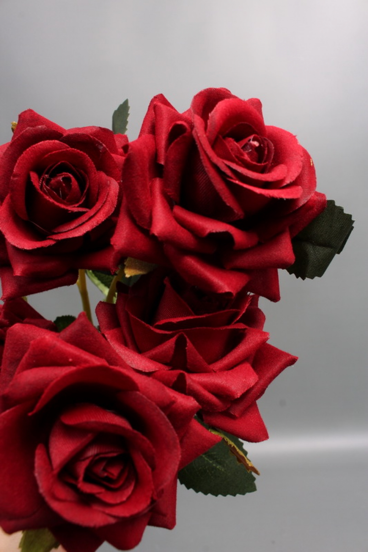 Искусственное растение -  Розы кустовые 30см бордо