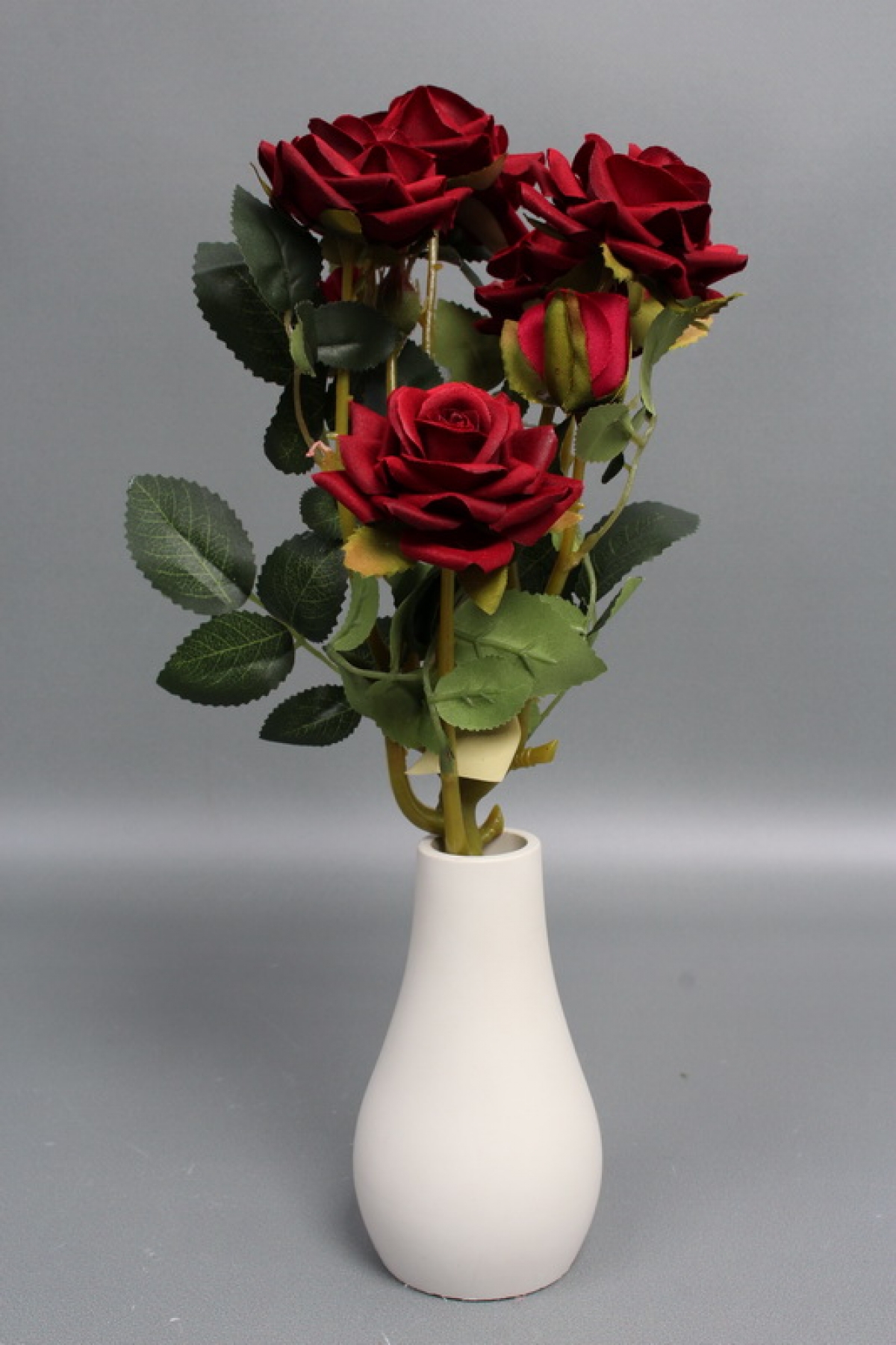 Искусственное растение -  Розы кустовые 30см бордо