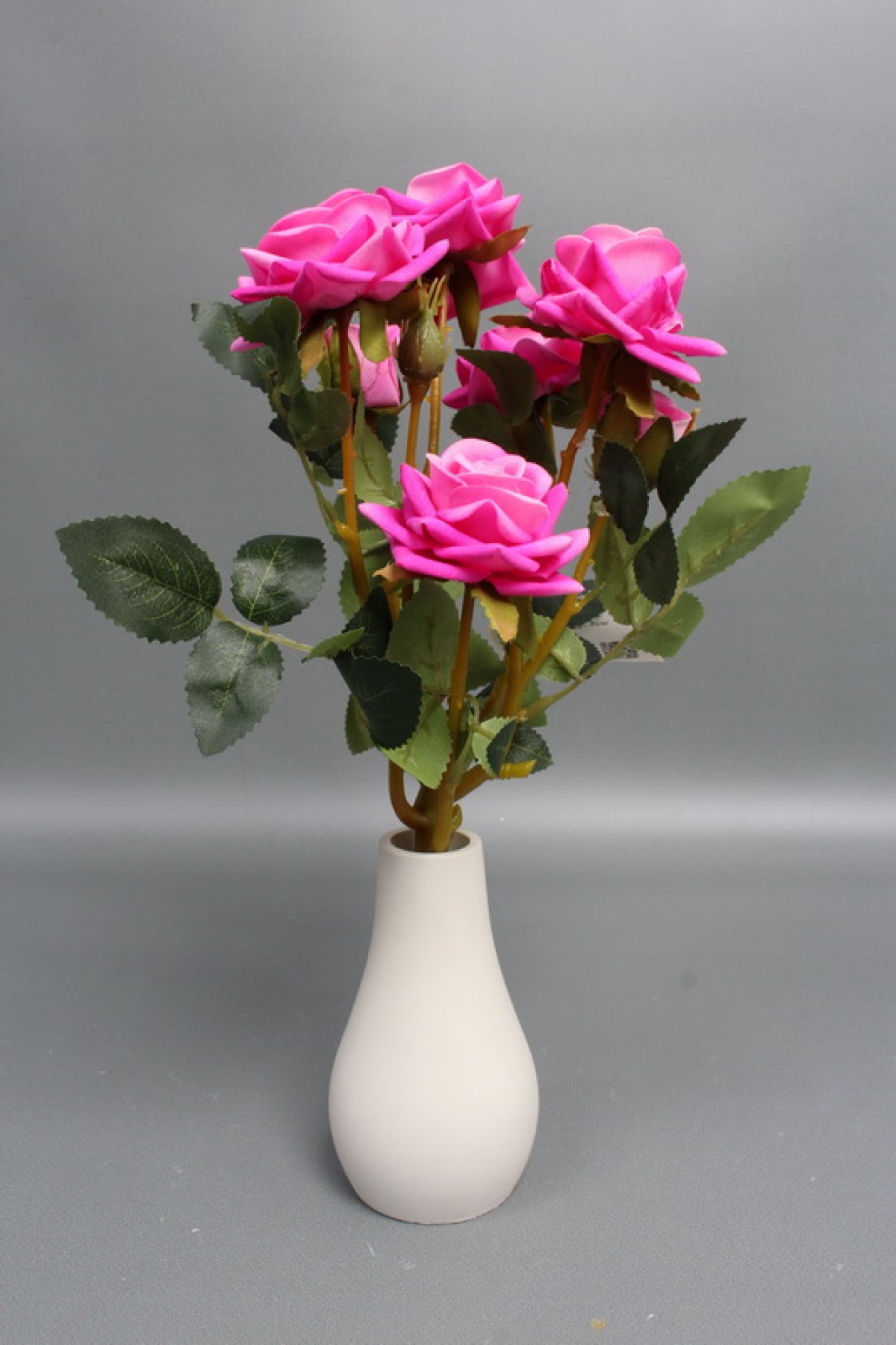 Искусственное растение -  Розы кустовые 30см малина