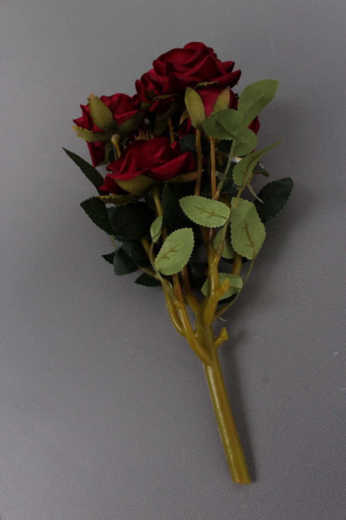 Искусственное растение -  Розы кустовые 30см винный