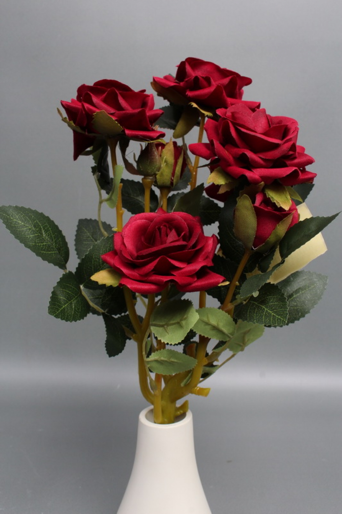 Искусственное растение -  Розы кустовые 30см винный