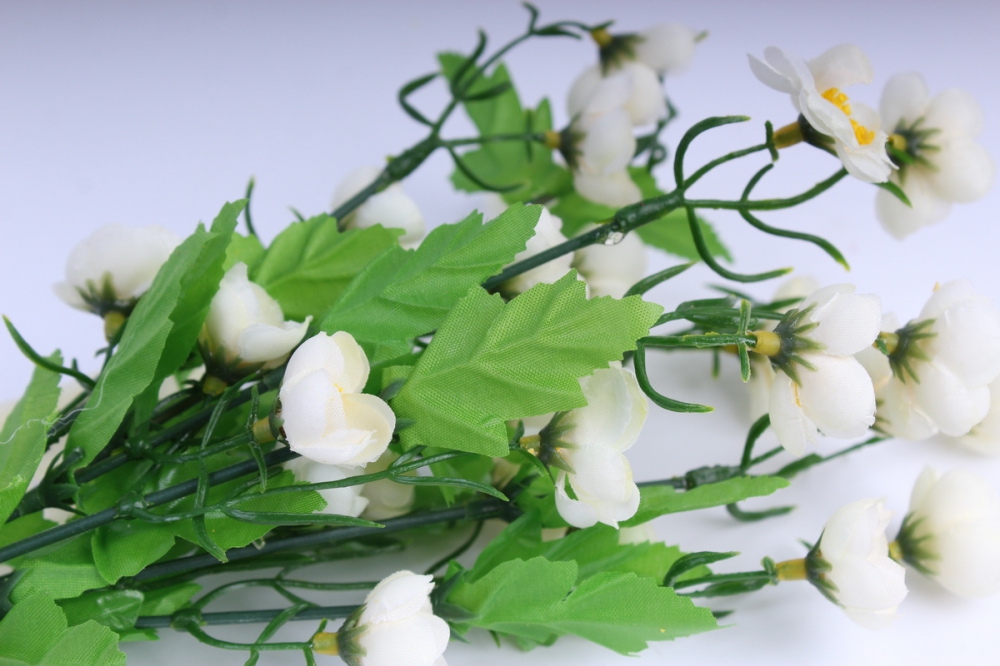 искусственные растения - лютики букет 33см белый