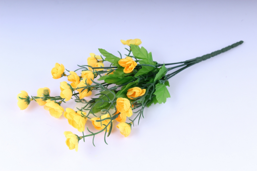 искусственные растения - лютики букет 33см желтый