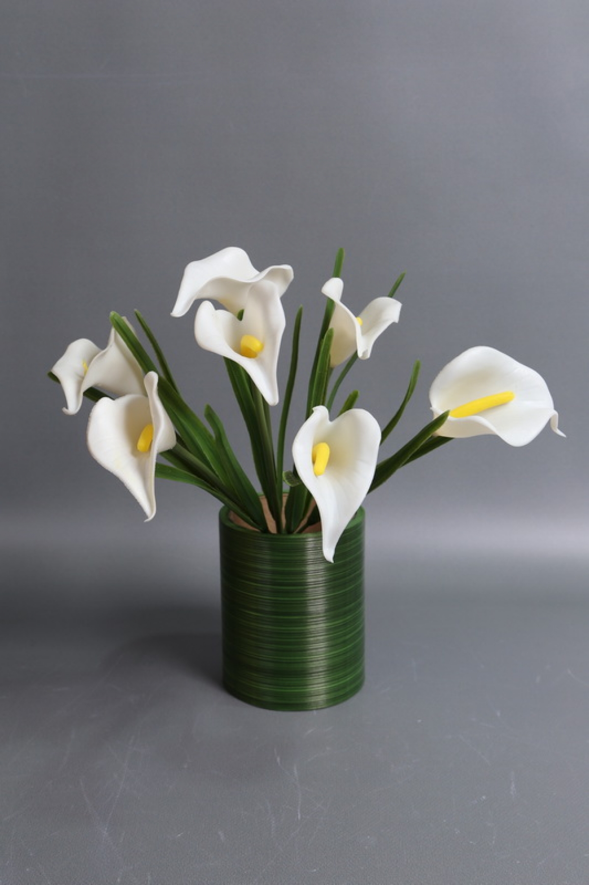 Каллы силиконовые букет белые 30см