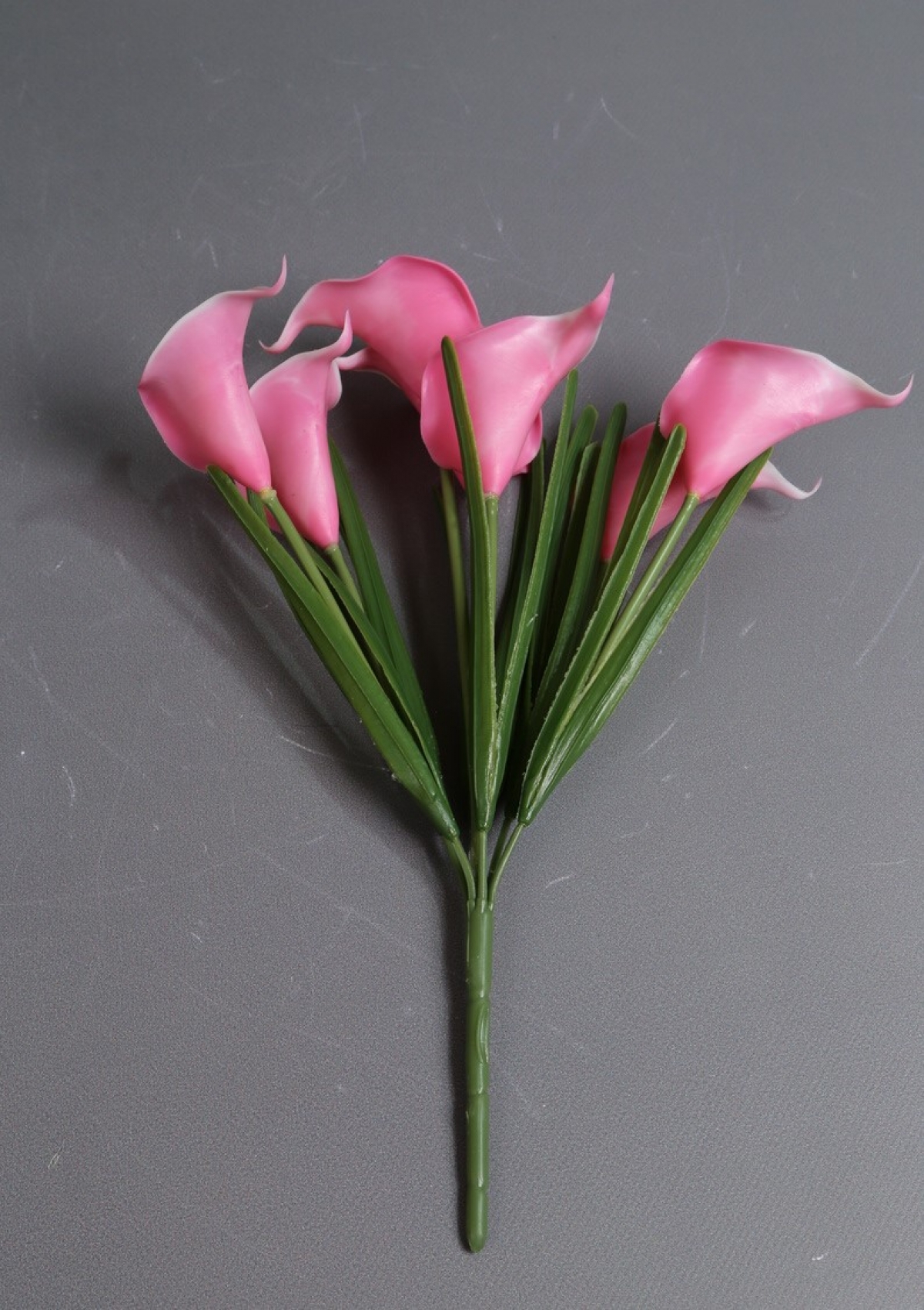 Каллы силиконовые букет коралл 30см