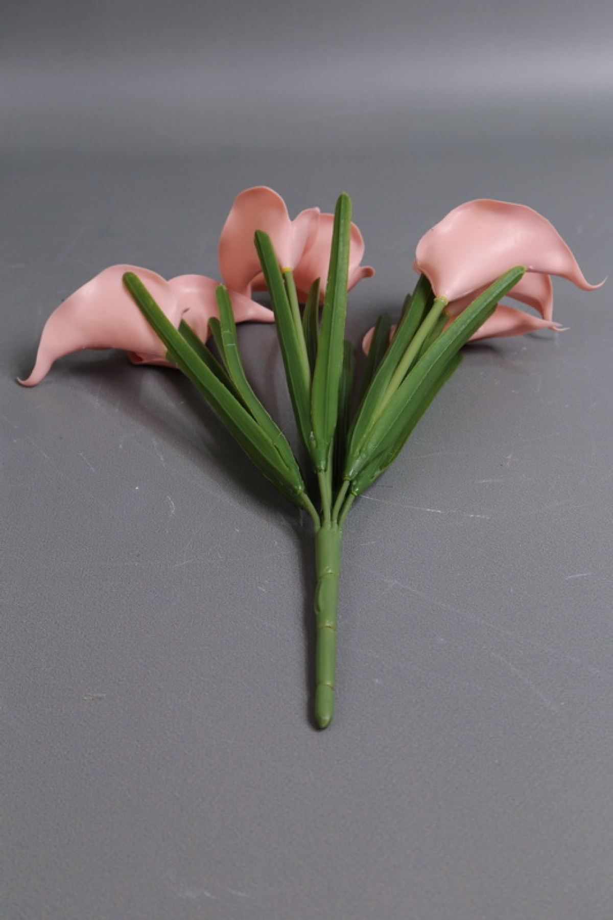 Каллы силиконовые букет розовые 30см