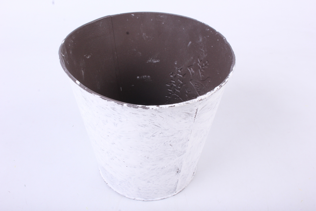кашпо из металла jardin с птичкой h=14,5 d=11/15,5cm py7112